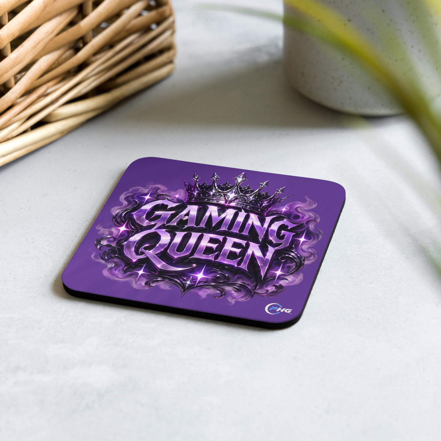 Gaming Queen Cork-back coaster
