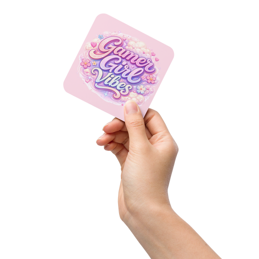 Pink Gamer Girl Cork-back coaster