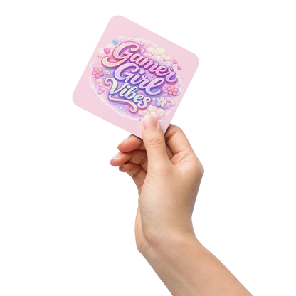 Pink Gamer Girl Cork-back coaster