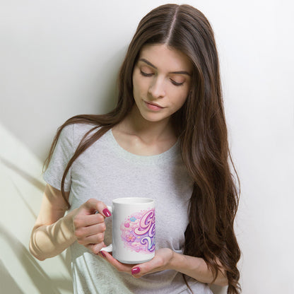 Gamer Girl Vibes White glossy mug